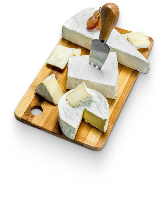 brie-cheese-with-grapes-wooden-board 1
